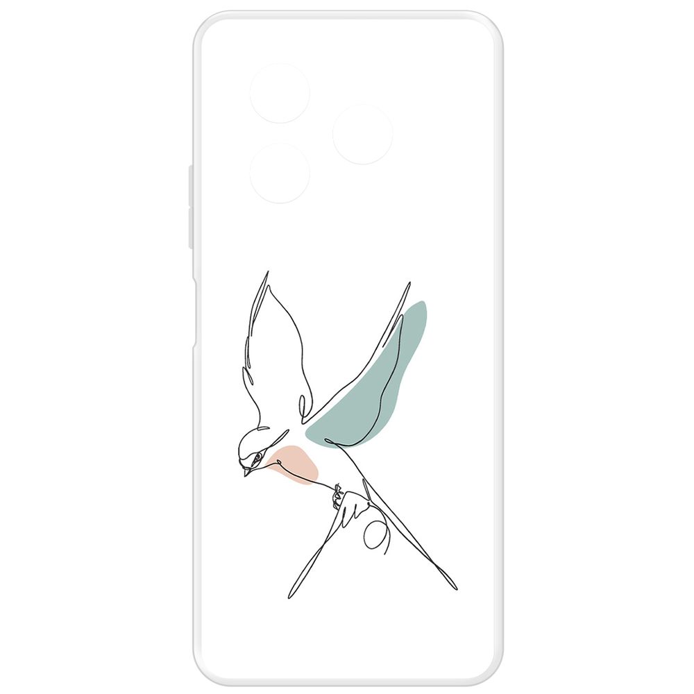 

Чехол-накладка Krutoff Clear Case Полет для Itel S24, Прозрачный