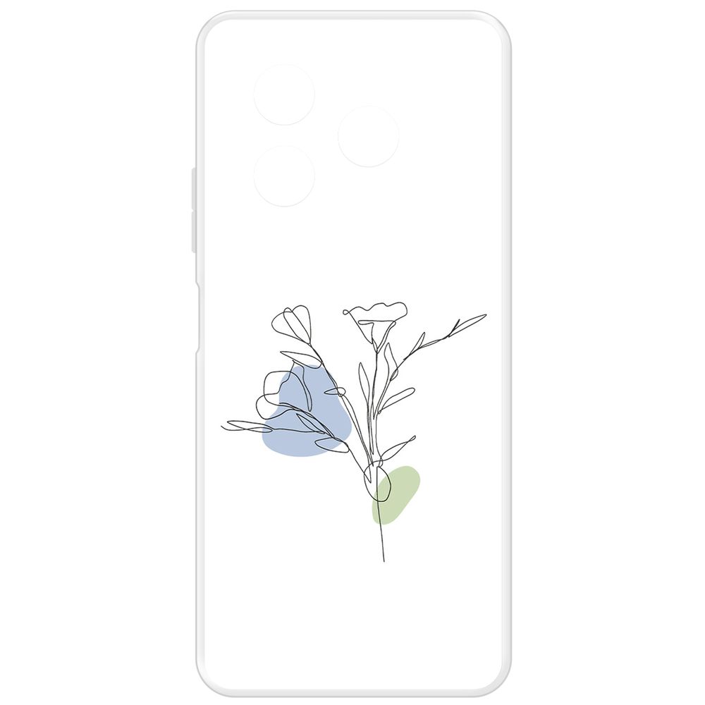 

Чехол-накладка Krutoff Clear Case Эустома для Itel S24, Прозрачный