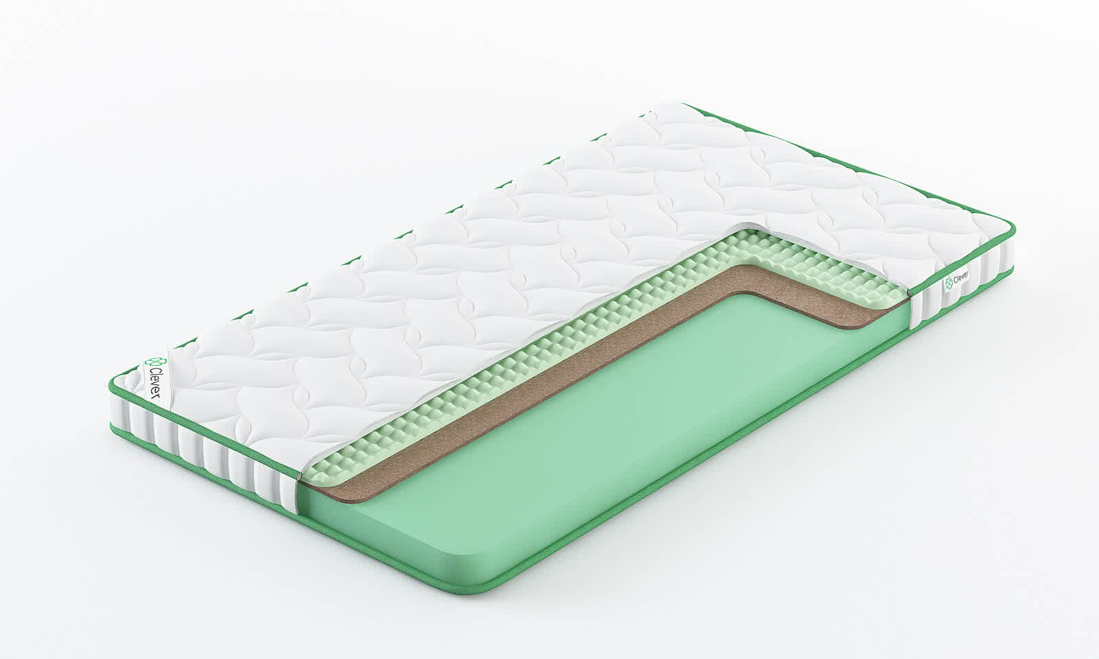 

Матрас Clever Simple Hard Lite 235x215, Белый, Simple Hard Lite