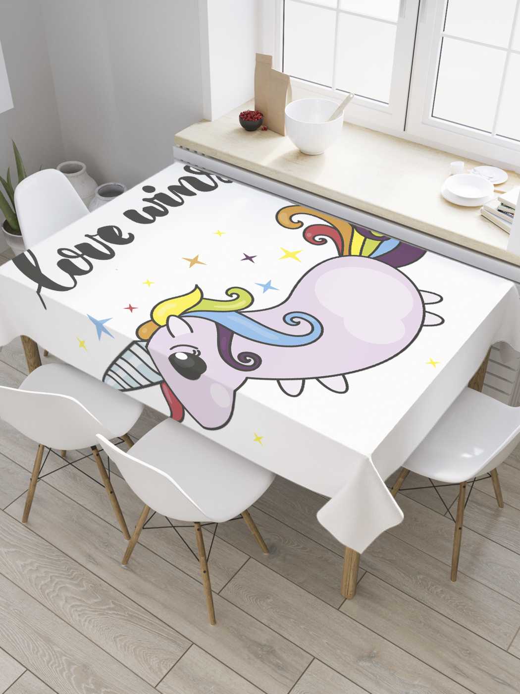 

Скатерть прямоугольная JoyArty "Любовь побеждает" из сатена, 180x145 см, Любовь побеждает