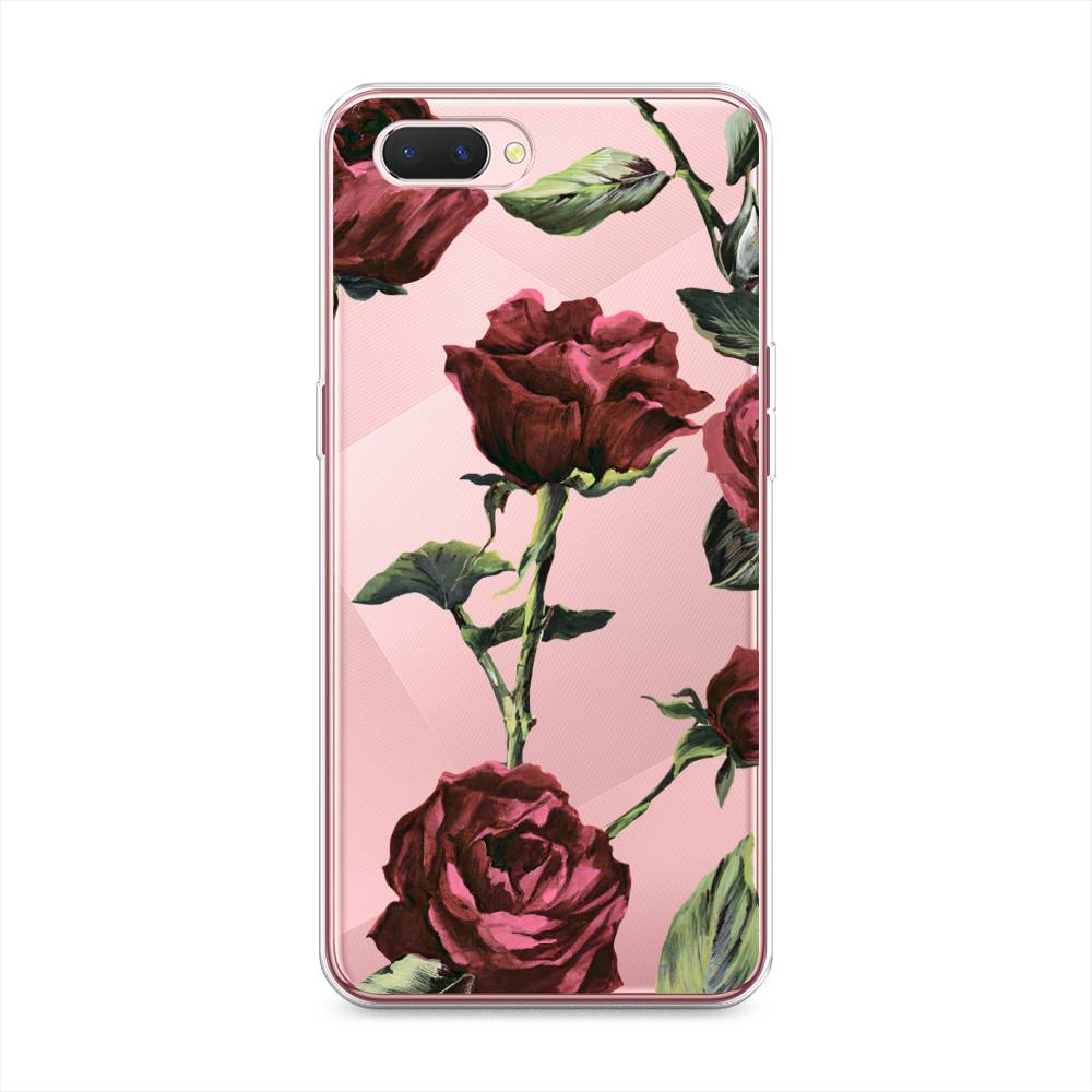 

Чехол Awog на Oppo A5 / Оппо А5 "Бордовые розы фон", Красный