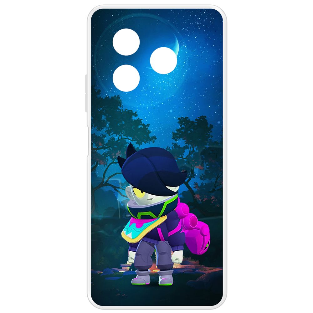 

Чехол-накладка Krutoff Clear Case Brawl Stars-Орочи Эдгар для Itel S24, Прозрачный