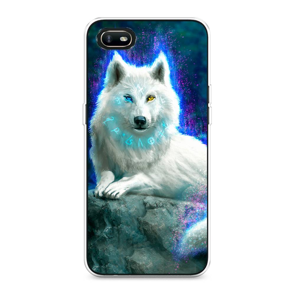 

Чехол Awog на Oppo A1k / Оппо А1к "Белоснежный волк", Белый;зеленый;фиолетовый
