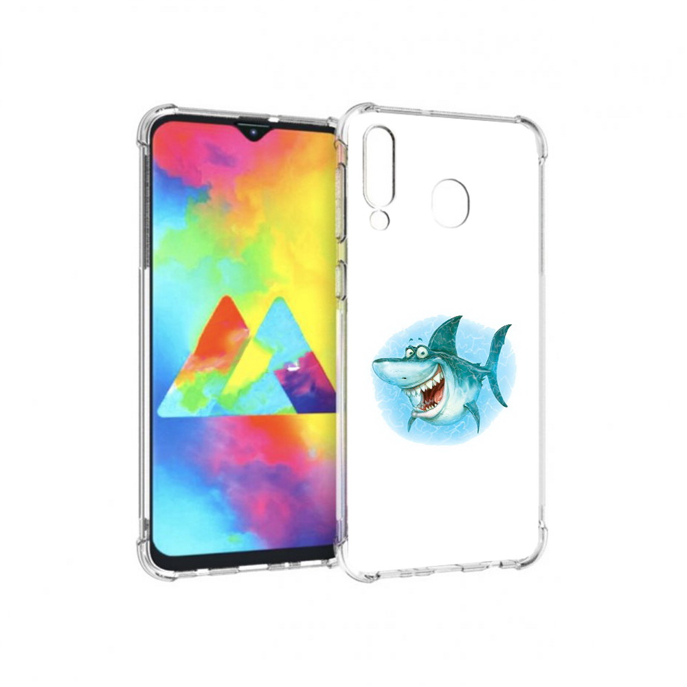 

Чехол MyPads Tocco для Samsung Galaxy M30 веселая акула (PT138437.525.261), Прозрачный, Tocco