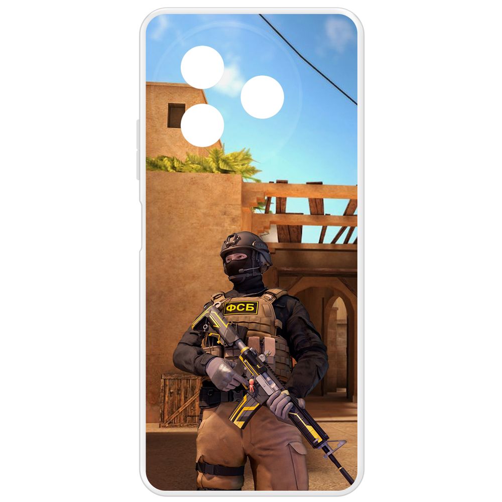 

Чехол-накладка Krutoff Clear Case Cтандофф 2 (Standoff 2) - ФСБ для Itel S24, Прозрачный