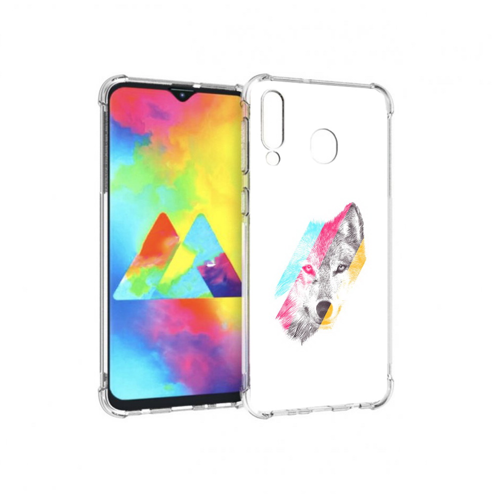 

Чехол MyPads Tocco для Samsung Galaxy M30 волк градиент (PT138437.525.268), Прозрачный, Tocco