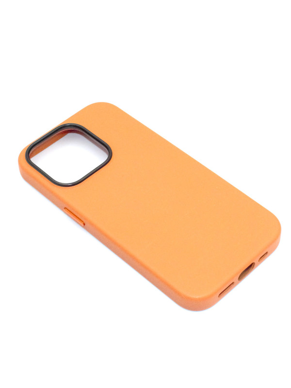 

Чехол на iPhone 15 Pro Max Leather Collection-Оранжевый, Apple iPhone 15 Pro Max