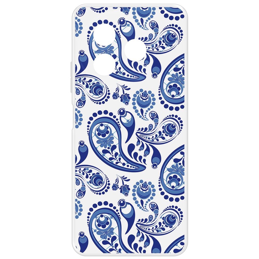 

Чехол-накладка Krutoff Clear Case Гжель для Itel S24, Прозрачный