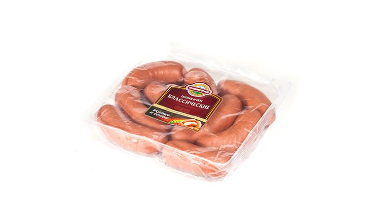 

Шпикачки Пермский МК Классические из мяса птицы 1 кг