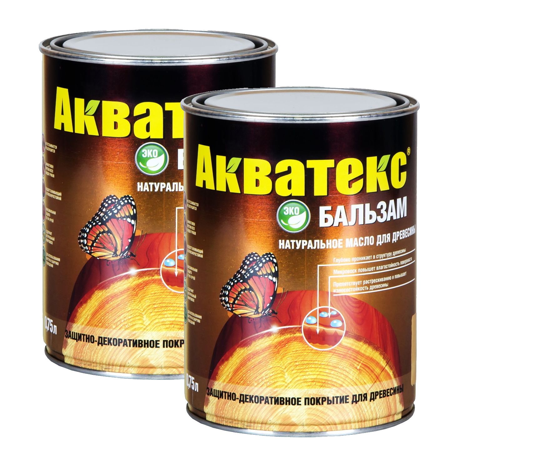 

Бальзам-масло Акватекс 2 штуки по 750 мл, тик