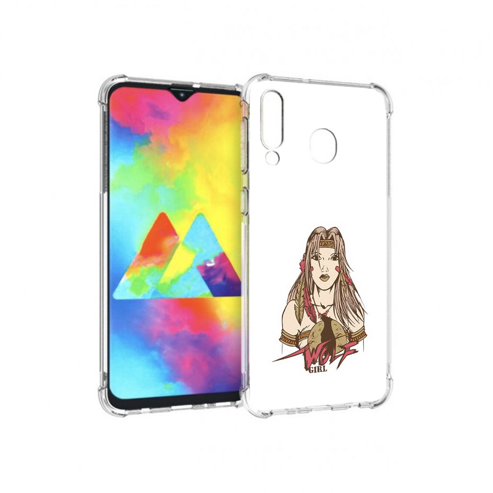 

Чехол MyPads Tocco для Samsung Galaxy M30 девушка волк (PT138437.525.306), Прозрачный, Tocco