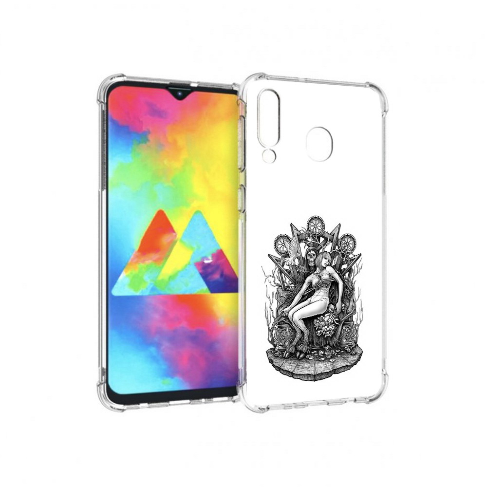

Чехол MyPads Tocco для Samsung Galaxy M30 девушка на троне (PT138437.525.309), Прозрачный, Tocco