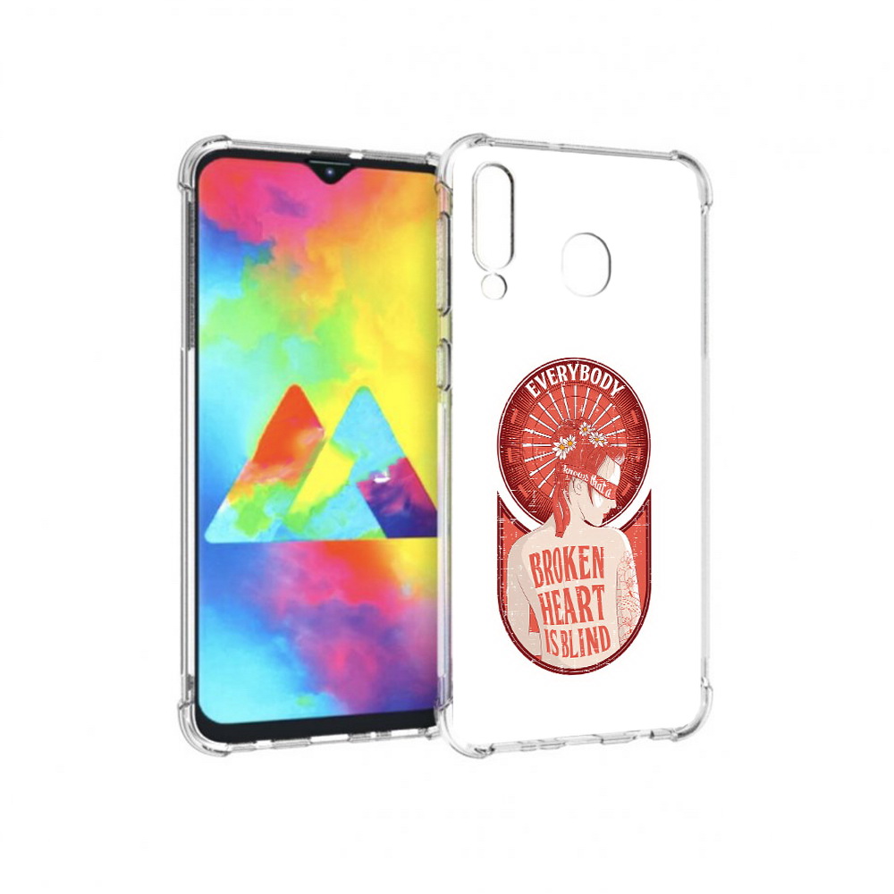 

Чехол MyPads Tocco для Samsung Galaxy M30 девушка разбитое сердце (PT138437.525.310), Прозрачный, Tocco