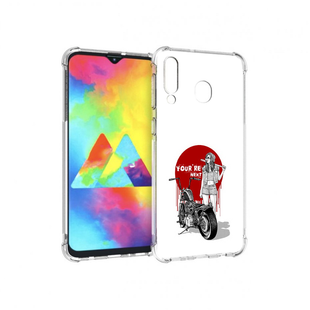 

Чехол MyPads Tocco для Samsung Galaxy M30 девушка с мотоциклом (PT138437.525.315), Прозрачный, Tocco