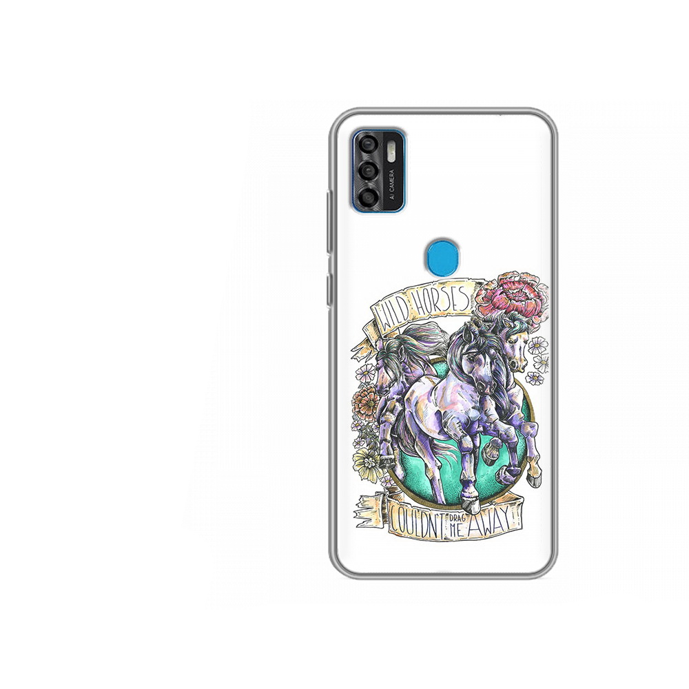 

Чехол MyPads Tocco для ZTE Blade A7s 2020 рисунок коней в цветах (PT158171.472.582), Tocco