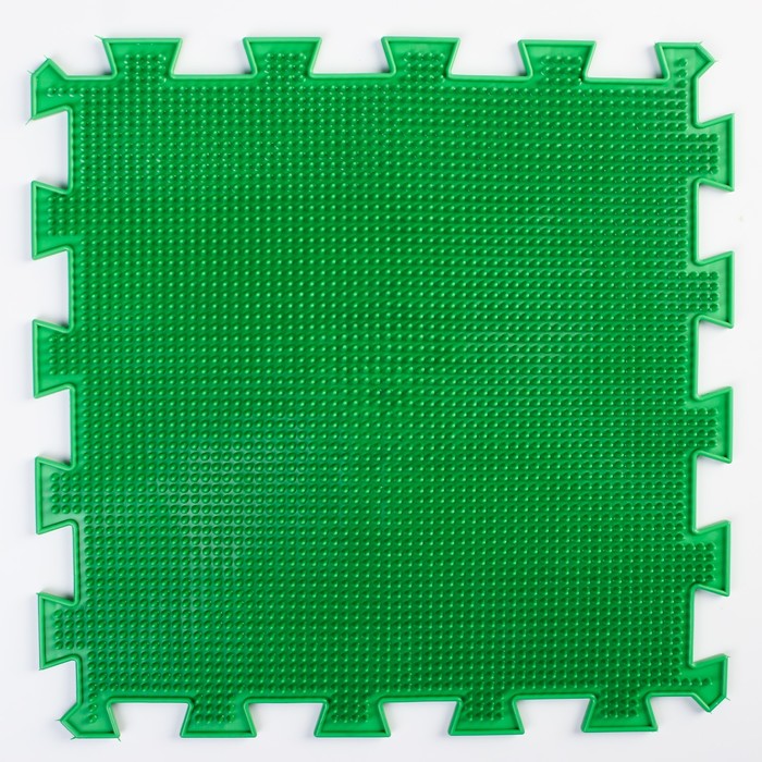 фото Детский массажный коврик 1 модуль «мягкая трава», цвет зелёный ортопазл