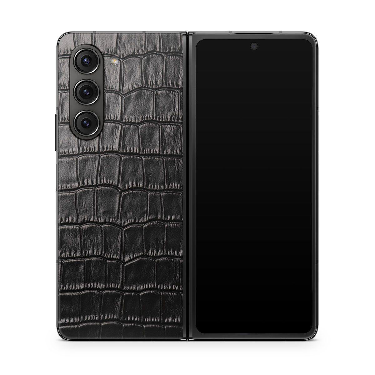 

Наклейка Glueskin из натуральной кожи Croco для Samsung Galaxy Z Fold 5, Черный