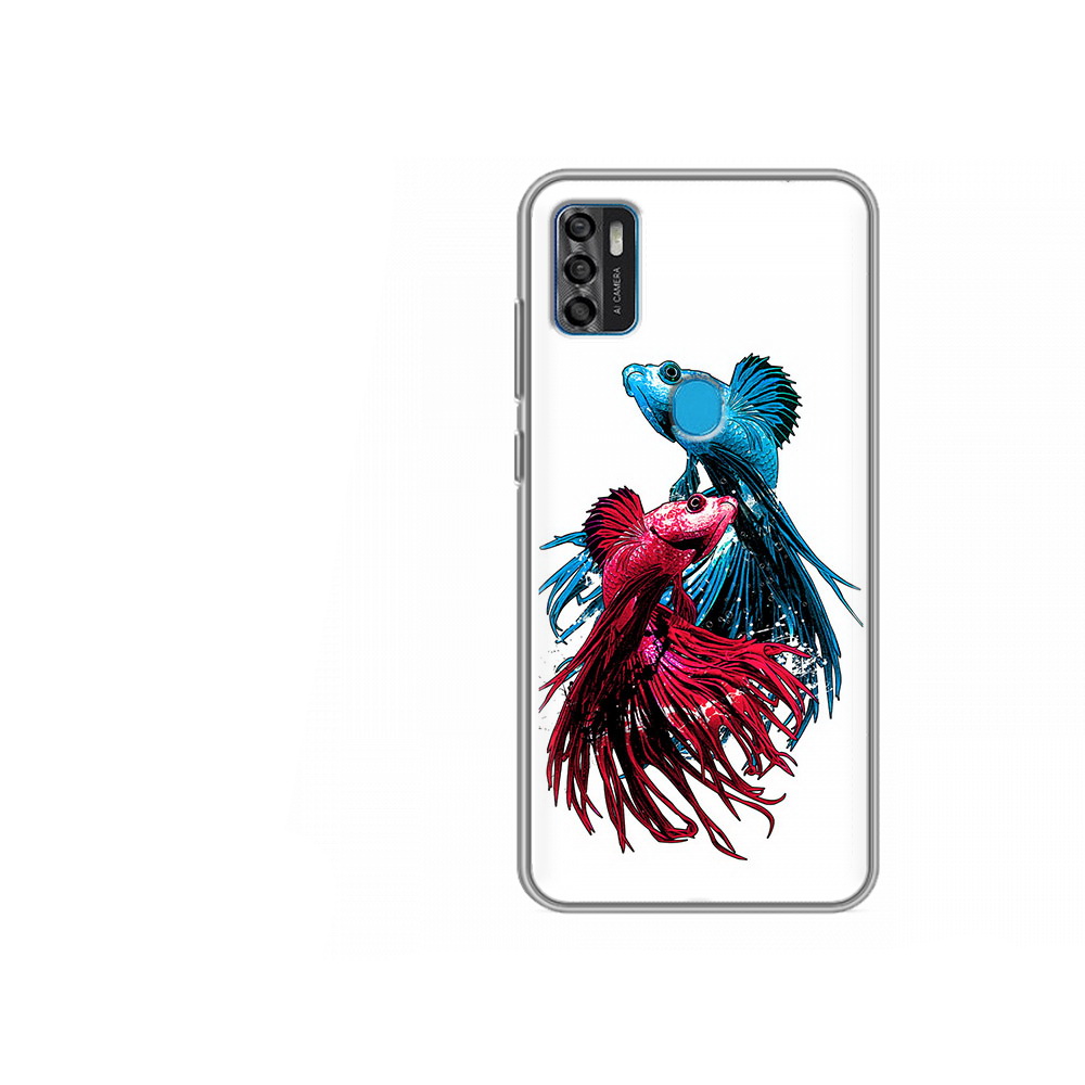 Чехол MyPads Tocco для ZTE Blade A7s 2020 рыбы петушки (PT158171.472.592)