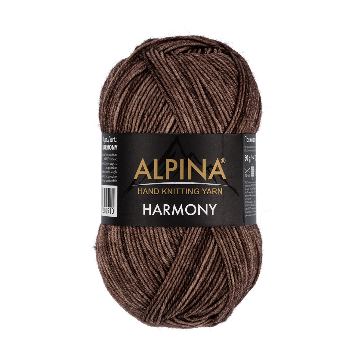 

Пряжа ALPINA HARMONY 100% мериносовая шерсть 10 шт х 50 г 175 м 04 коричневый
