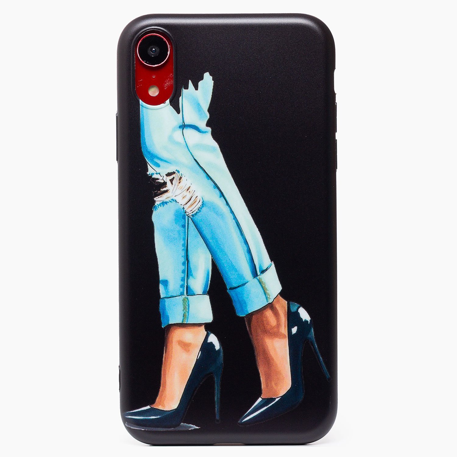 

Чехол iPhone XR силиконовый (рис.195/004), Черный, iPhone XR