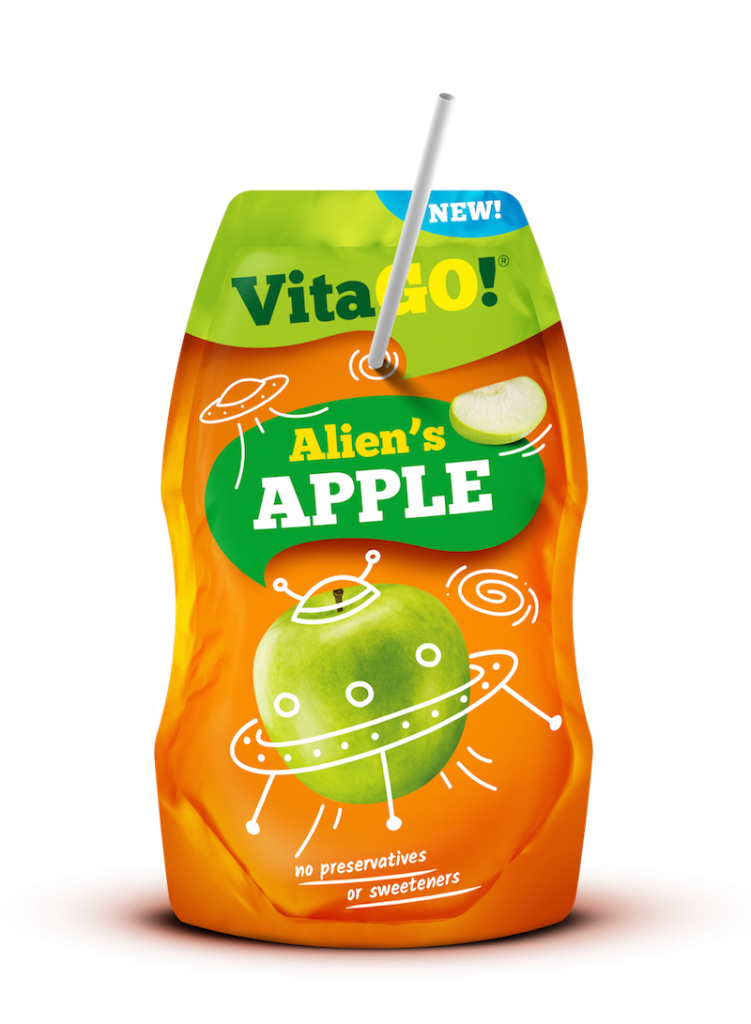 Напиток сокосодержащий Vitago Aliens Apple негазированный, 8x200 мл