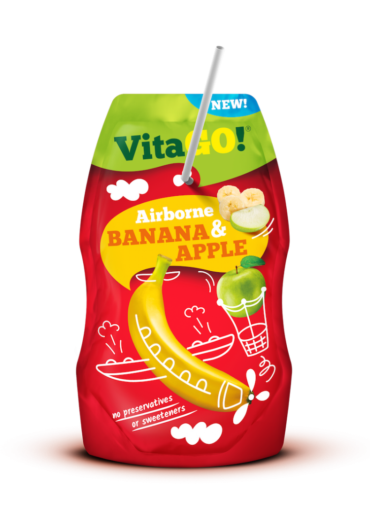 Напиток сокосодержащий Vitago Banana & Apple негазированный, 8x200 мл