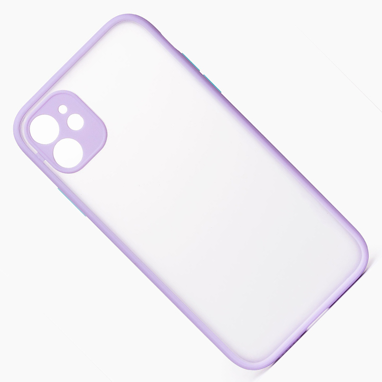 

Чехол iPhone 11 пластиковый с окантовкой <фиолетовый>, iPhone 11