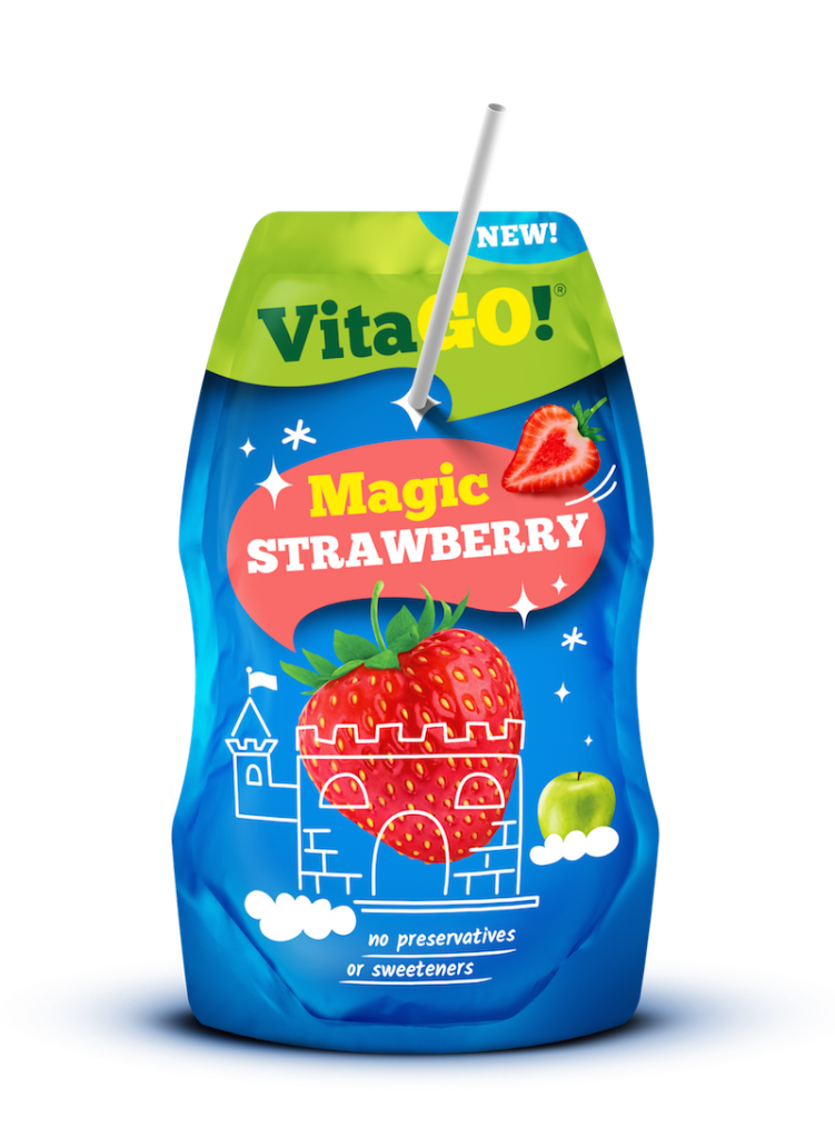 Напиток сокосодержащий Vitago Magic Strawberry негазированный, 8x200 мл