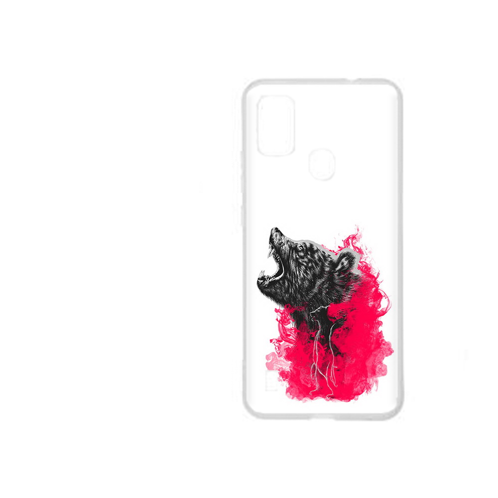 

Чехол MyPads Tocco для ZTE Blade A51 медведь в дымке (PT160198.458.463), Прозрачный, Tocco