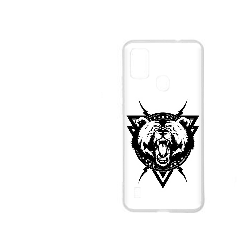 

Чехол MyPads Tocco для ZTE Blade A51 медведь в треугольнике (PT160198.458.464), Прозрачный, Tocco