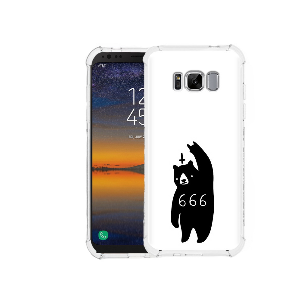 

Чехол MyPads Tocco для Samsung Galaxy S8 медведь 666 (PT107395.590.462), Прозрачный, Tocco