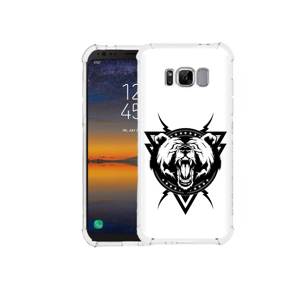 

Чехол MyPads Tocco для Samsung Galaxy S8 медведь в треугольнике (PT107395.590.464), Прозрачный, Tocco