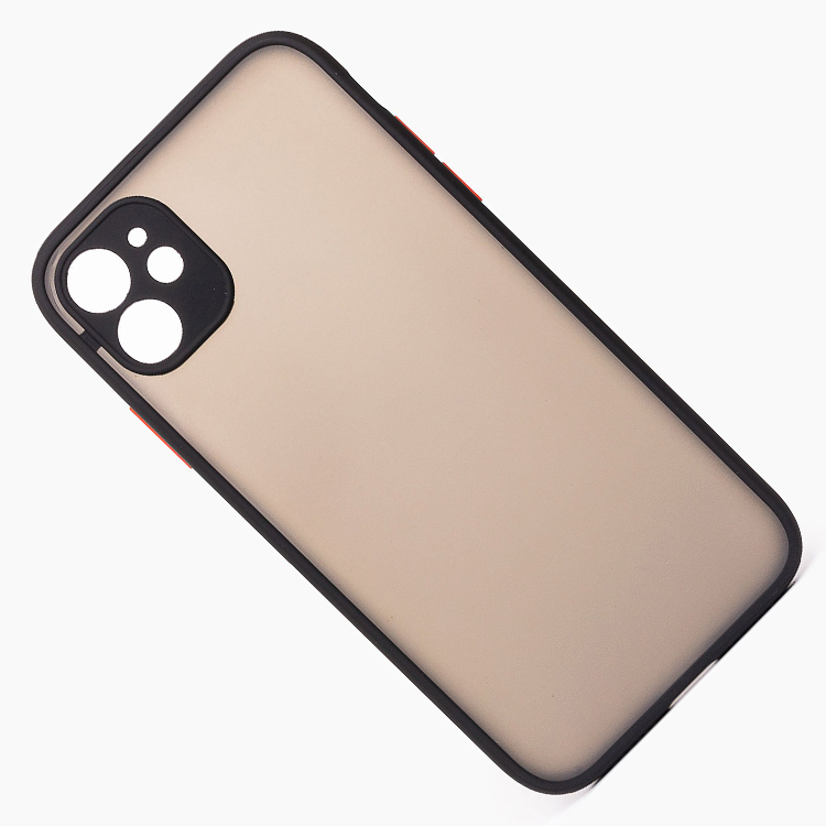 

Чехол iPhone 11 пластиковый с окантовкой <черный>, iPhone 11