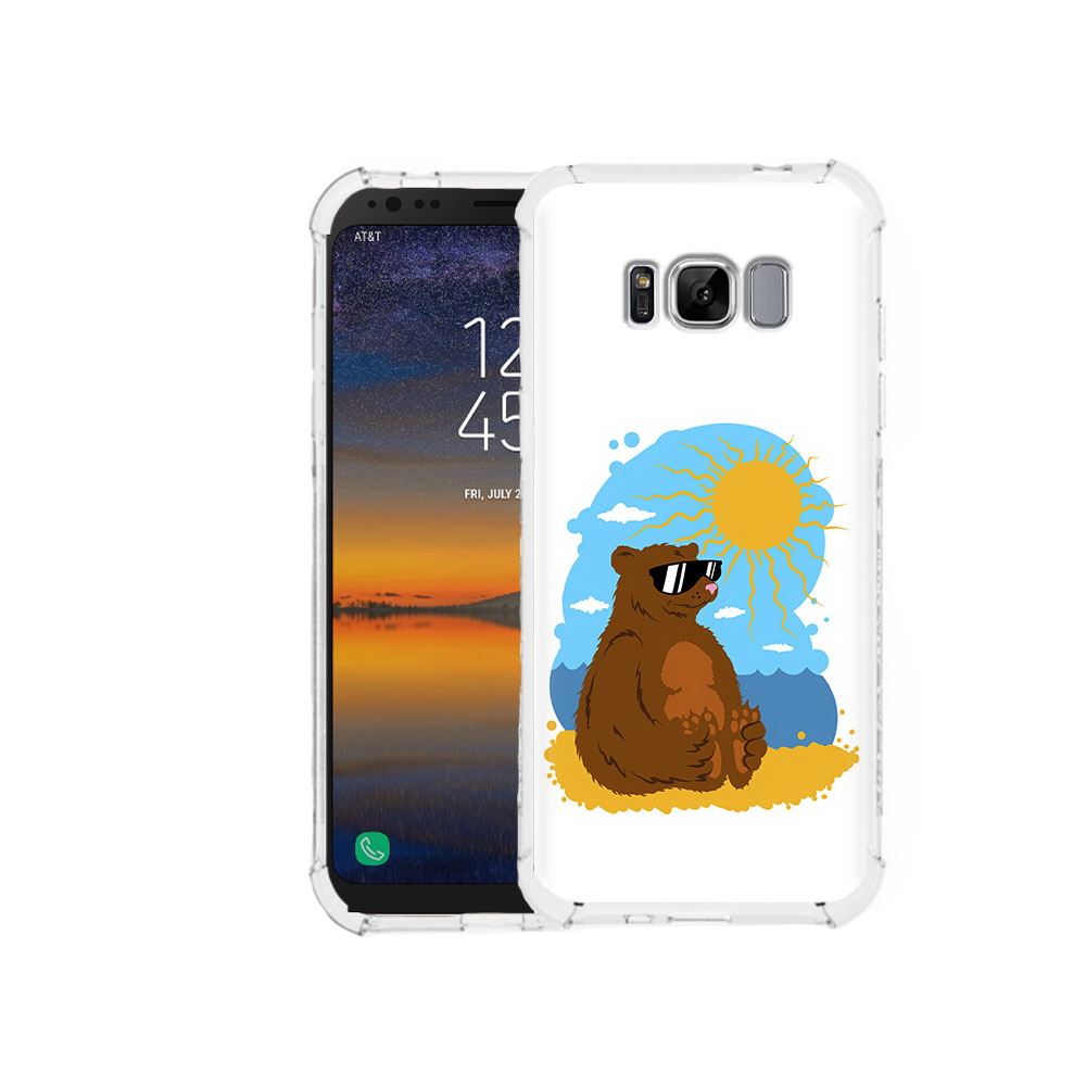 

Чехол MyPads Tocco для Samsung Galaxy S8 медведь на чиле (PT107395.590.468), Прозрачный, Tocco
