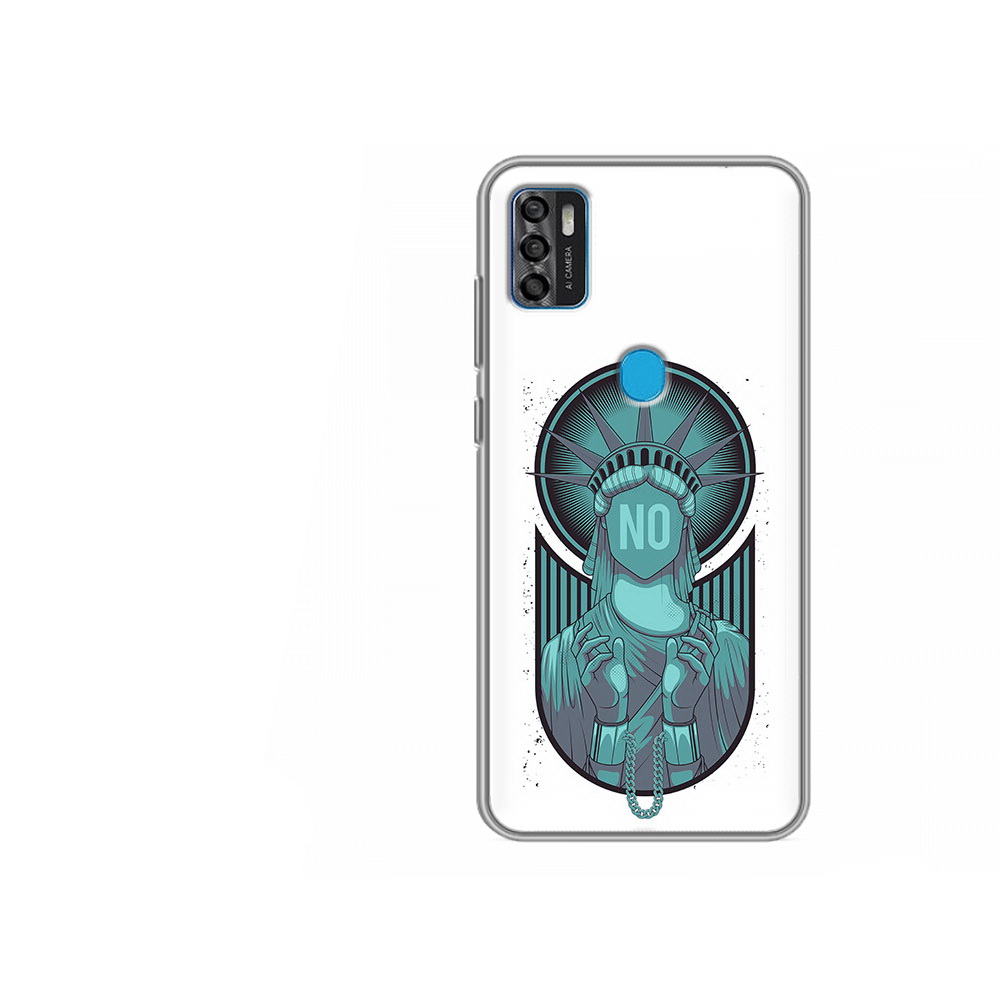 

Чехол MyPads Tocco для ZTE Blade A7s 2020 статуя свободы зеленый (PT158171.472.623), Tocco