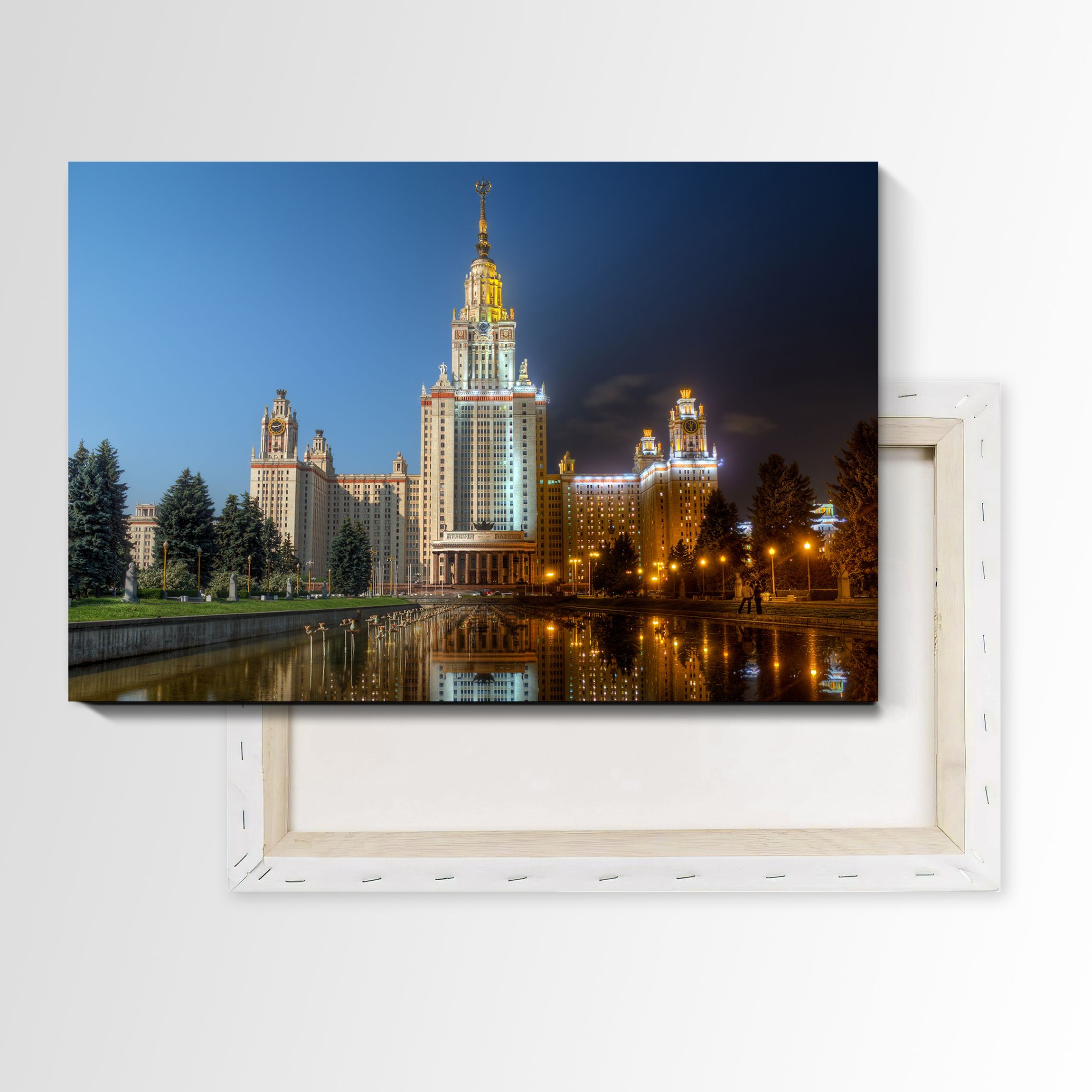 

Картина Prostokartina на холсте МГУ днем и ночью 90х135 см 261172016, 261172016