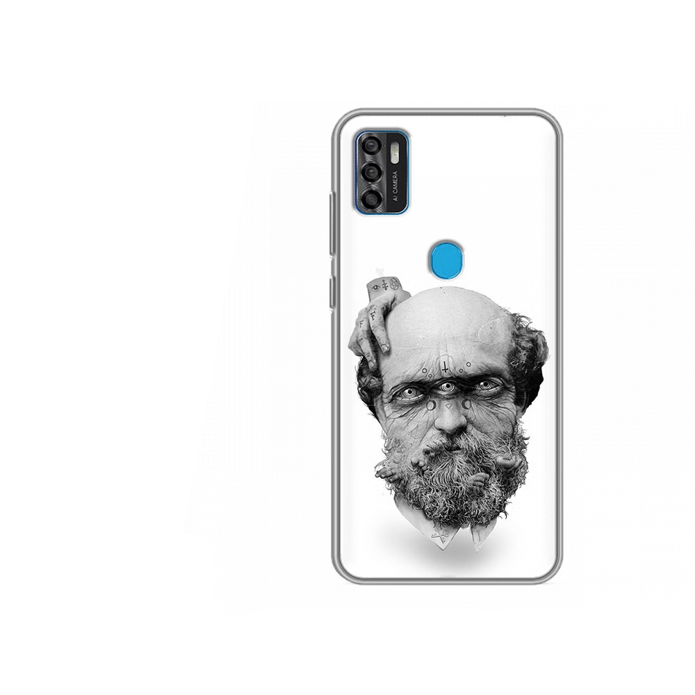 

Чехол MyPads Tocco для ZTE Blade A7s 2020 страшный бородатый мужчина абстракция, Tocco