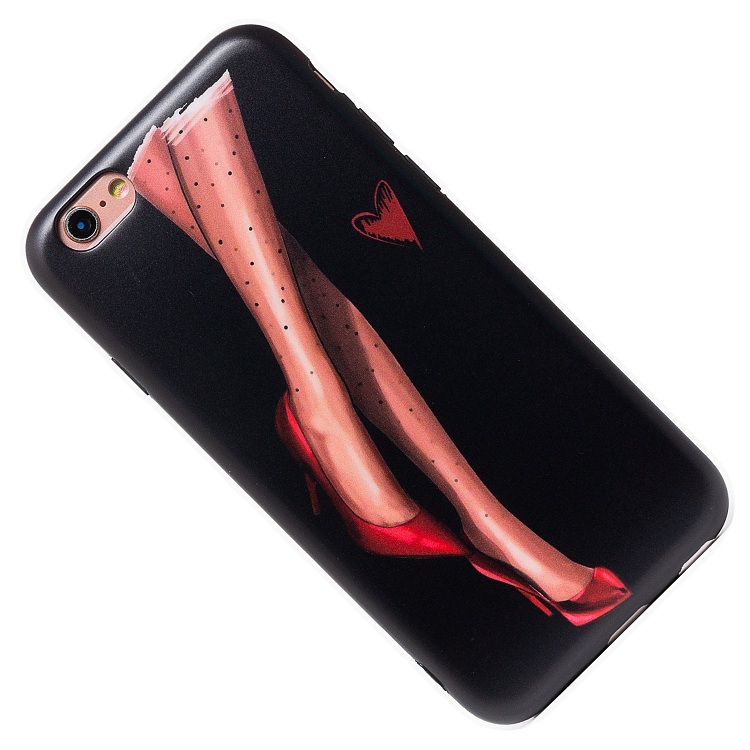 

Чехол iPhone 6, iPhone 6s силиконовый (рис.195/006), Черный, iPhone 6