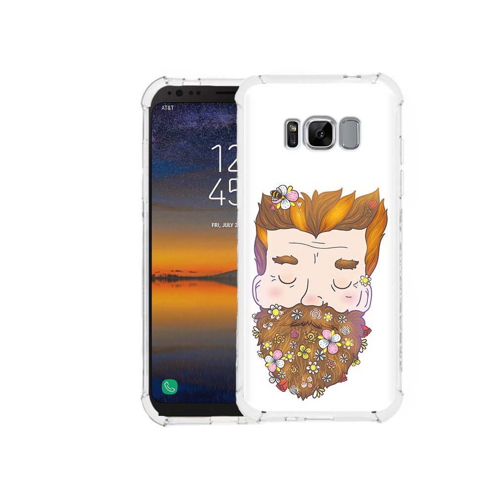 

Чехол MyPads Tocco для Samsung Galaxy S8 мужчина с цветами в бороде (PT107395.590.489), Прозрачный, Tocco