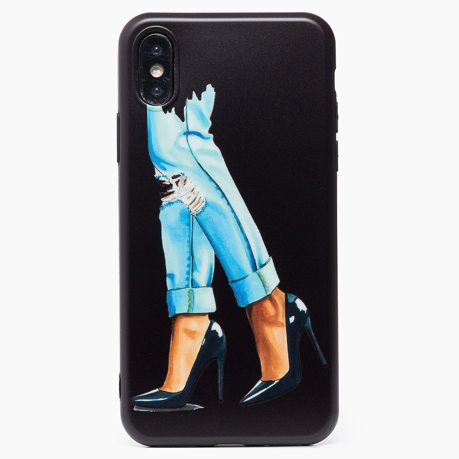 

Чехол iPhone X, iPhone Xs силиконовый (рис.195/004), Черный, iPhone X