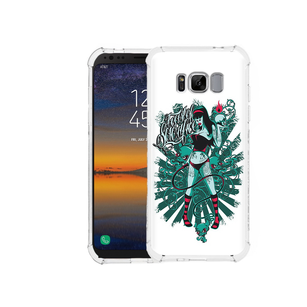 

Чехол MyPads Tocco для Samsung Galaxy S8 нарисованная девушка в татуировках, Прозрачный, Tocco