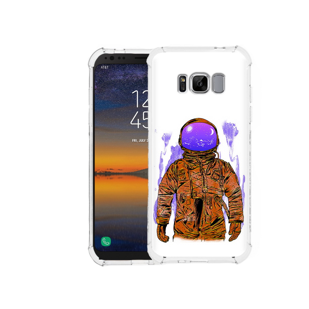 

Чехол MyPads Tocco для Samsung Galaxy S8 нарисованный мужчина в скафандре, Прозрачный, Tocco