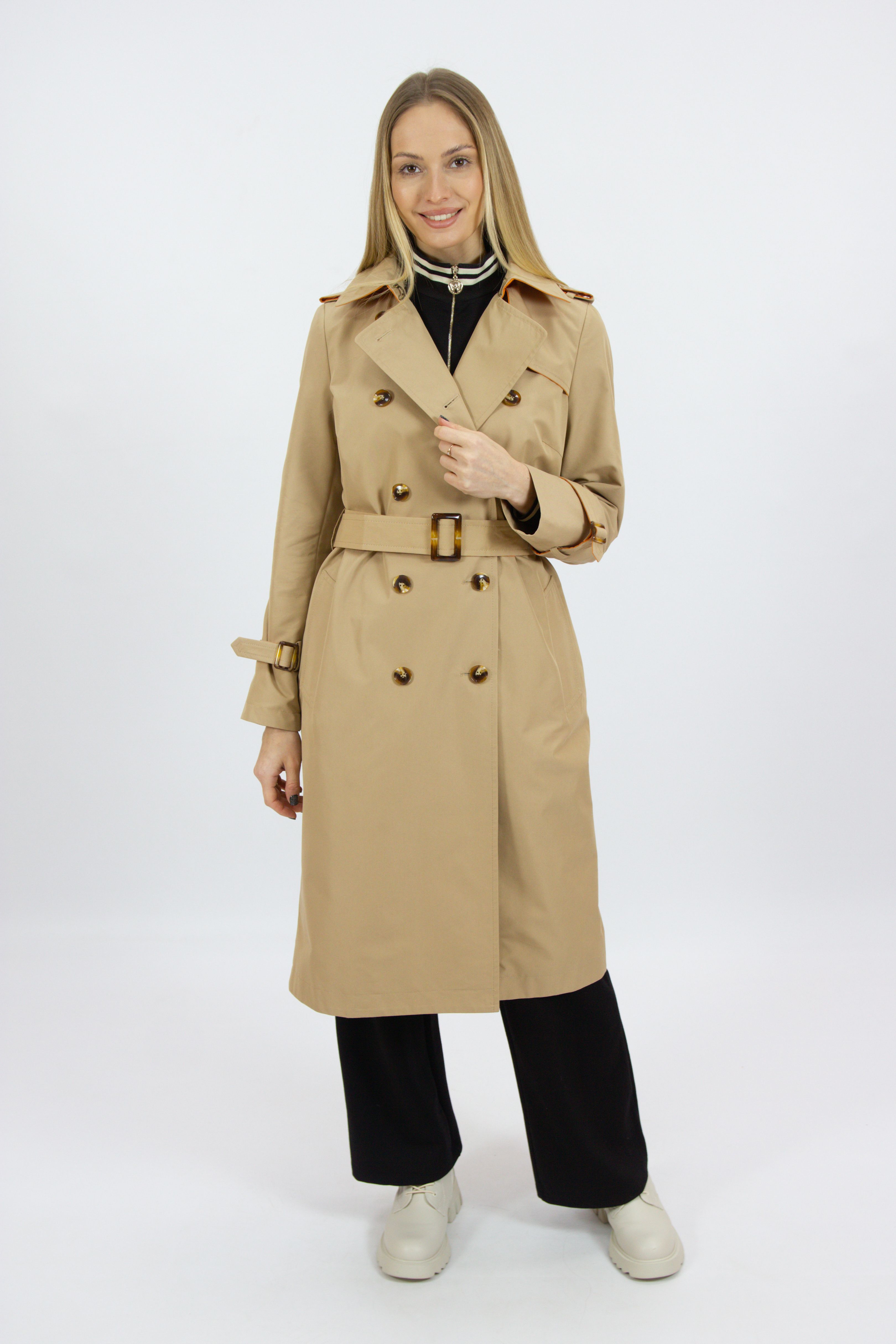 

Тренч женский 365 clothes Crosby коричневый 46 RU, Crosby