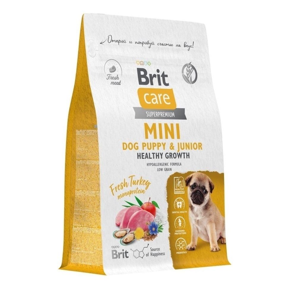 Сухой корм Brit Care Superpremium Mini Dog Puppy Junior индейка для щенков 400 г