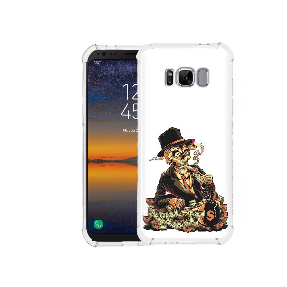 

Чехол MyPads Tocco для Samsung Galaxy S8 нарисованный череп с сигаретой (PT107395.590.515), Прозрачный, Tocco