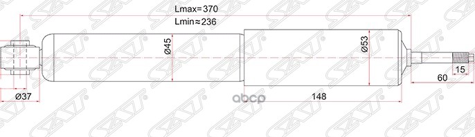 

Амортизатор Передний Toyota Hiace 05- Lh=Rh Sat арт. ST-48511-80107