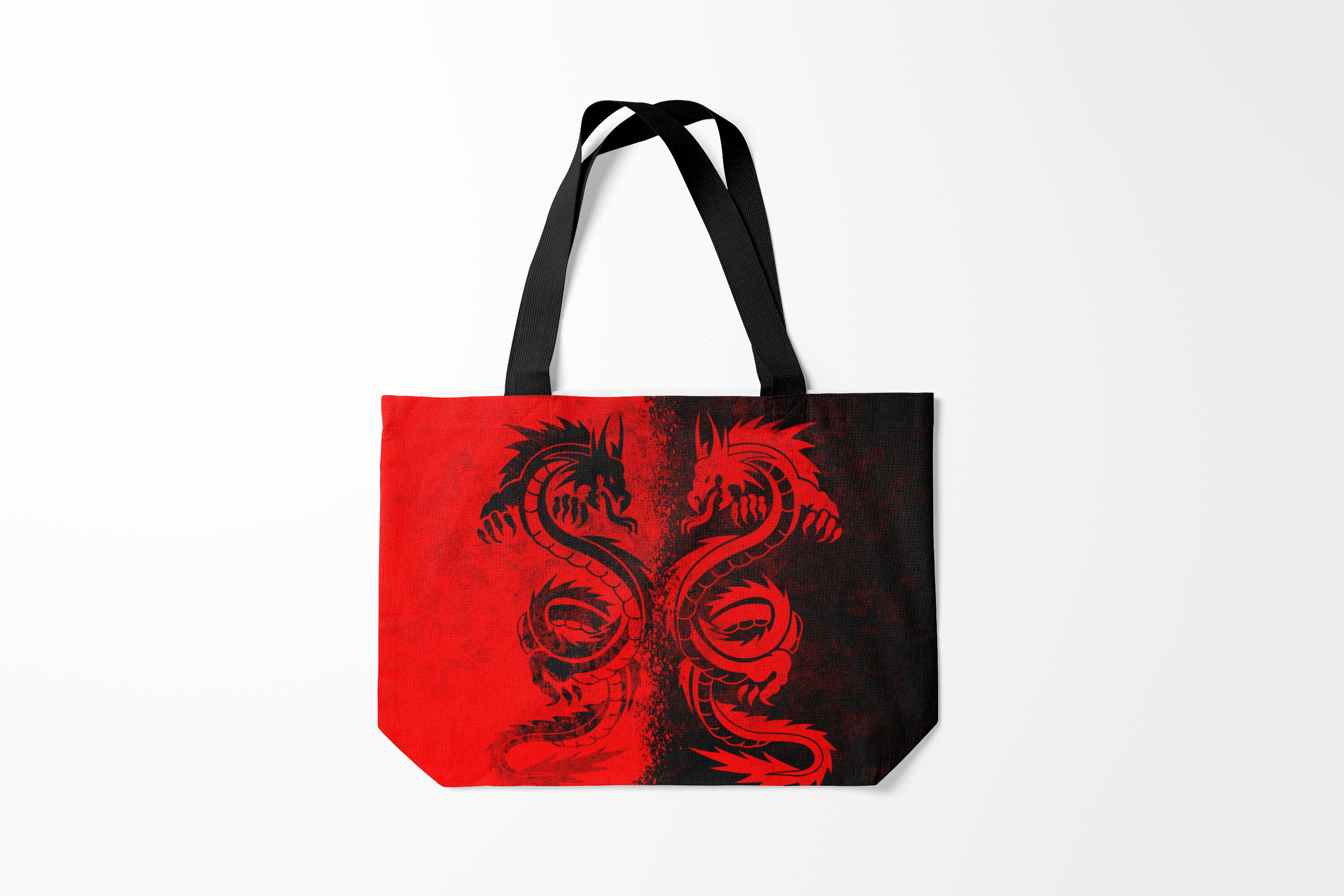 

Сумка шoппер унисекс Burnettie Драконы BLACK RED DRAGONS TATOO, красный; черный, Драконы BLACK RED DRAGONS TATOO