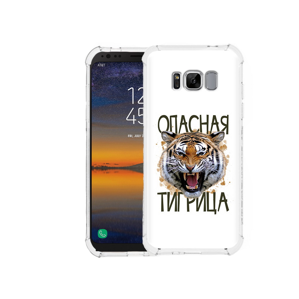 

Чехол MyPads Tocco для Samsung Galaxy S8 опасная тигрица (PT107395.590.527), Прозрачный, Tocco