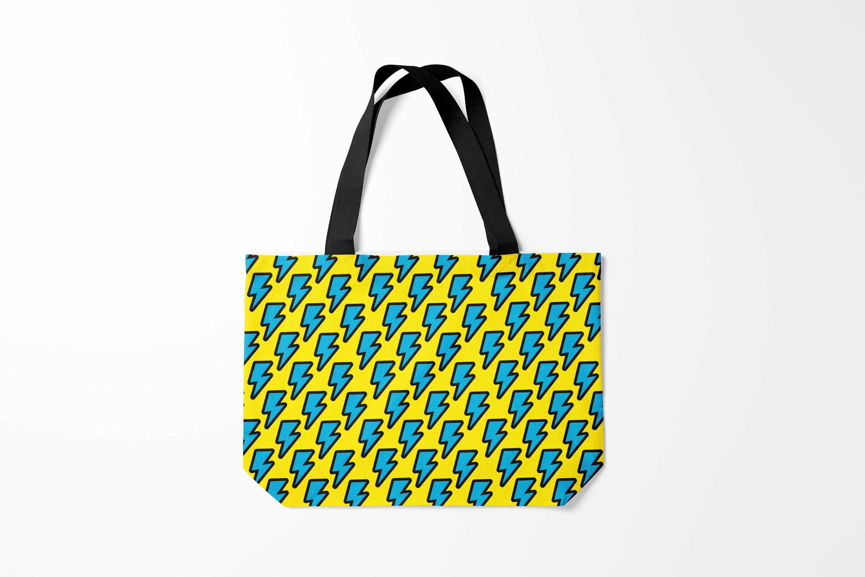 

Сумка шoппер унисекс Burnettie Детские картинки Молнии, желтый; голубой, Детские картинки Молнии