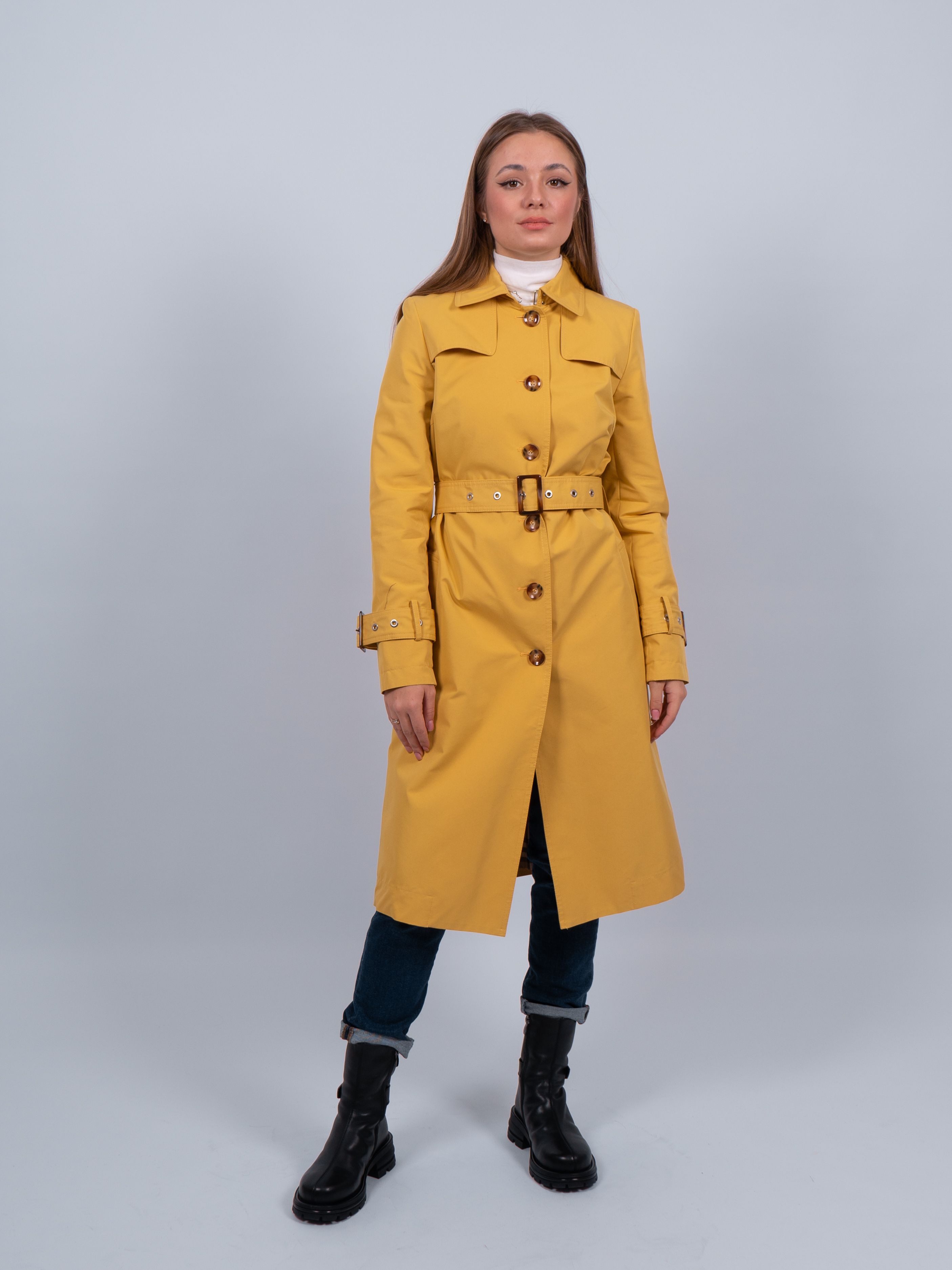 

Тренч женский 365 clothes Ravenna желтый 40 RU, Ravenna